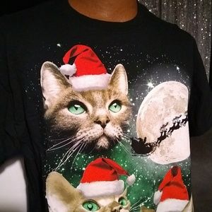 Xmas cat T-SHIRT